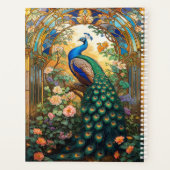 Die Grazie des Pfaus Art Nouveau Planer (Rückseite)