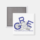 Die GRE tut meinem Hirnmagazin weh Magnet (Vorderseite/Rückseite)