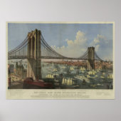 Die Great East River Suspension Bridge Poster (Vorne)