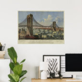 Die Great East River Suspension Bridge Poster (Heimbüro)