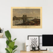 Die Great East River Suspension Bridge Poster (Heimbüro)