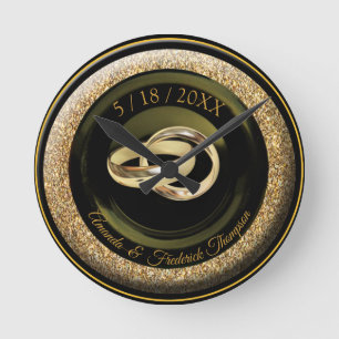 Die Great Gatsby Hochzeitsgeschenkuhr Runde Wanduhr