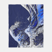 Die Great Hokusai Wave Moderne Stile Fleecedecke (Vorderseite)