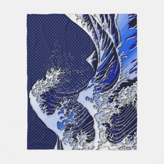 Die Great Hokusai Wave Moderne Stile Fleecedecke (Vorderseite)