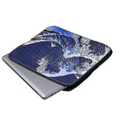 Die Great Hokusai Wave Moderne Stile Laptopschutzhülle (Vorne Knopf)