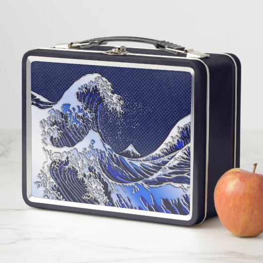 Die Great Hokusai Wave Moderne Stile Metall Brotdose (Beispiel)