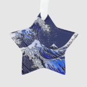 Die Great Hokusai Wave Moderne Stile Ornament (Rückseite)