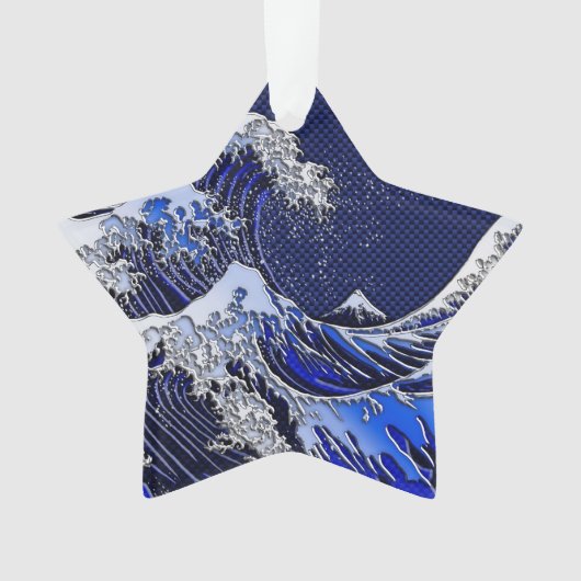 Die Great Hokusai Wave Moderne Stile Ornament (Vorderseite)