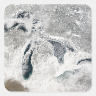Die Great Lakes 2 Quadratischer Aufkleber