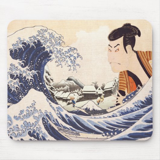 Die Great Wave Ukiyoe Collagen Mousepad (Vorne)