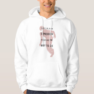 Die grelle   "leerer Ausdruck-" Zitat-Silhouette Hoodie