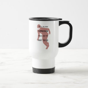 Die grelle "leerer Ausdruck-" Zitat-Silhouette Reisebecher