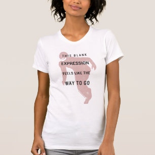 Die grelle "leerer Ausdruck-" Zitat-Silhouette T-Shirt