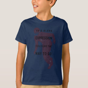 Die grelle "leerer Ausdruck-" Zitat-Silhouette T-Shirt