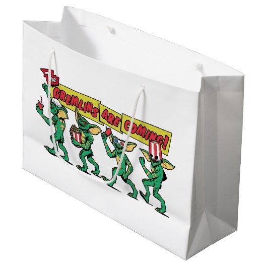 Die Gremlins™ kommen Große Geschenktüte (Vorderseite Schrägansicht)