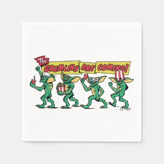 Die Gremlins™ kommen Serviette (Vorderseite)