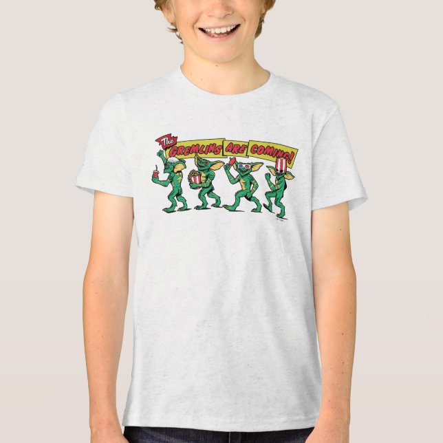 Die Gremlins™ kommen Tri-Blend Shirt (Vorderseite)