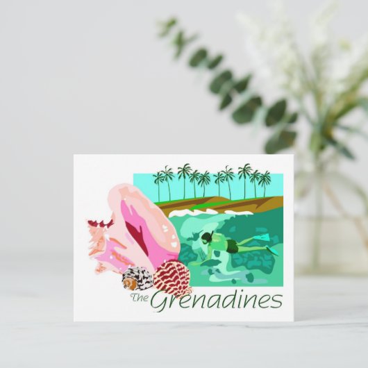 Die Grenadinen Postkarte (Stehend Vorderseite)