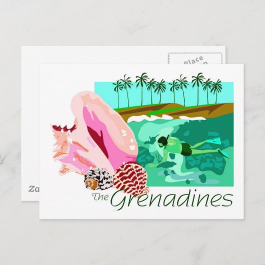 Die Grenadinen Postkarte (Vorne/Hinten)