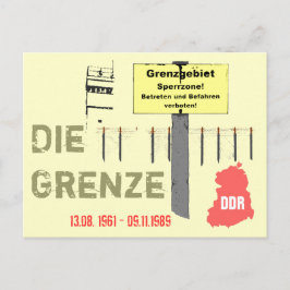Die Grenze DDR-Design Postkarte