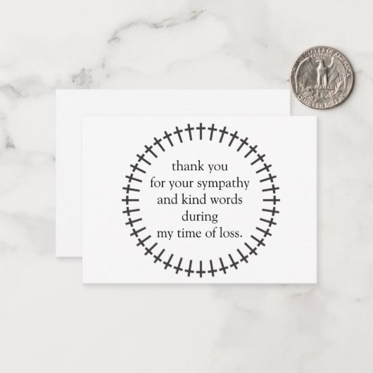 Die Grenze nach der Beerdigung Danke Karte (Vorderseite/Rückseite Beispiel)