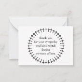 Die Grenze nach der Beerdigung Danke Karte (Vorderseite)