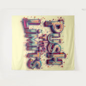 Die Grenzen drücken Wandteppich (Vorderseite (Horizontal))