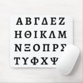 Die griechische Alphabet Mousepad (Mit Mouse)