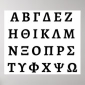 Die griechische Alphabet Poster (Vorne)