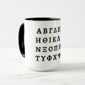 Die griechische Alphabet Tasse (Vorderseite Links)