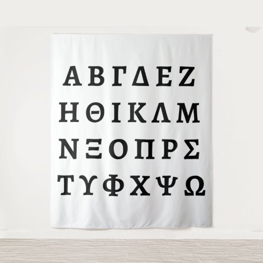 Die griechische Alphabet Wandteppich (Vorderseite)