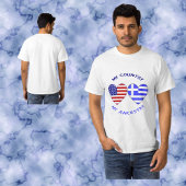 Die griechische Flagge der USA hört mein Land Mein T-Shirt
