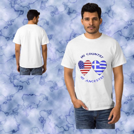 Die griechische Flagge der USA hört mein Land Mein T-Shirt