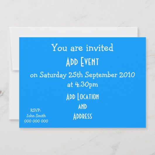 Die griechische Flagge Einladung (Rückseite)