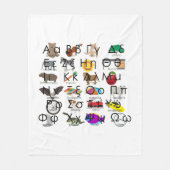 Die griechischen Alphabeten schreiben Worte & Bild Fleecedecke (Vorderseite)