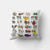 Die griechischen Alphabeten schreiben Worte & Bild Kissen (Rückseite)