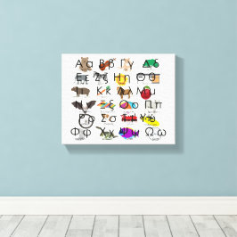 Die griechischen Alphabeten schreiben Worte & Bild Leinwanddruck