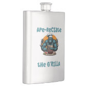Die G'rilla Master GRILLEN Griller Fun Pun schätze Flachmann (Rechts)