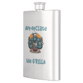 Die G'rilla Master GRILLEN Griller Fun Pun schätze Flachmann (Links)
