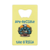 Die G'rilla Master GRILLEN Griller Fun Pun schätze Geldbeutel Flaschenöffner (Vorderseite)