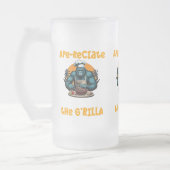 Die G'rilla Master GRILLEN Griller Fun Pun schätze Mattglas Bierglas (Links)