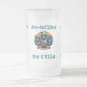 Die G'rilla Master GRILLEN Griller Fun Pun schätze Mattglas Bierglas (Mittel)