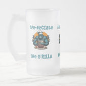 Die G'rilla Master GRILLEN Griller Fun Pun schätze Mattglas Bierglas (Links)