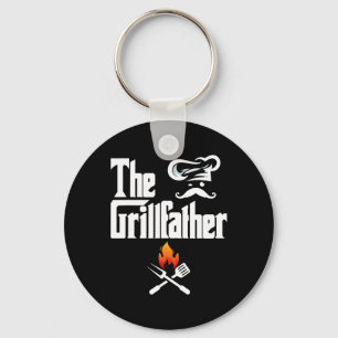 Die Grillfather-BBQ-Grill- und Räucher-Grafik-T-Sh Schlüsselanhänger