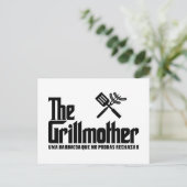 Die Grillmutter Einladungspostkarte (Stehend Vorderseite)