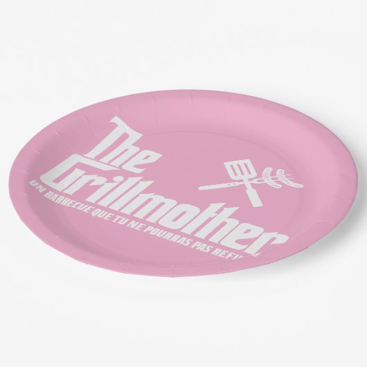 Die Grillmutter Pappteller (Schrägansicht)