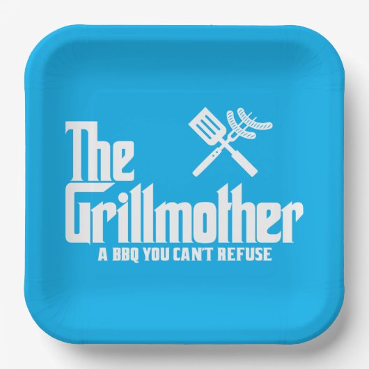 Die Grillmutter Pappteller (Vorderseite)
