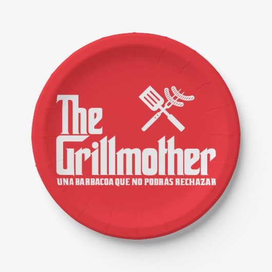 Die Grillmutter Pappteller (Vorderseite)