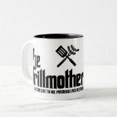 Die Grillmutter Zweifarbige Tasse (Vorderseite Links)