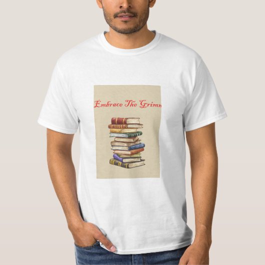 Die Grimm-Bücherstapel einprägen T-Shirt (Vorderseite)